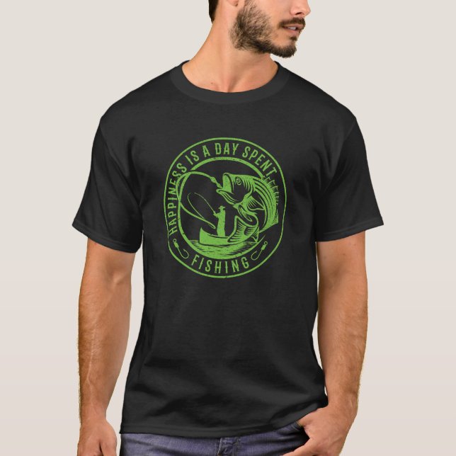 Camiseta Dia da Pesca da Felicidade de Reel (Frente)