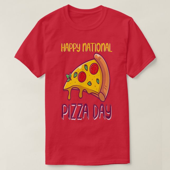 Camiseta Dia da Pizza (Frente do Design)