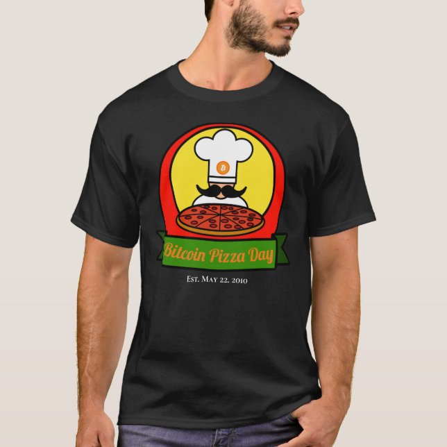 Camiseta Dia da Pizza de Bitmoedas (Frente)