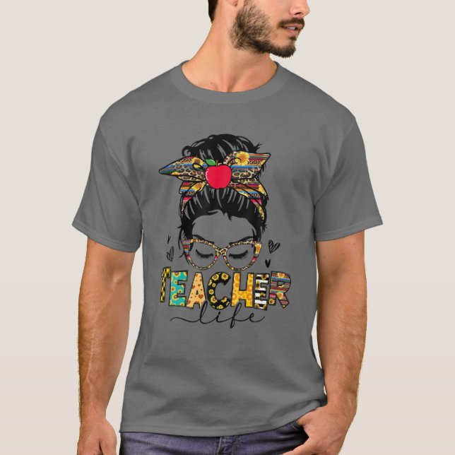 Camiseta Dia da Professora Vida de Cabelo Maluco (Frente)