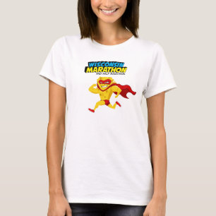 Camiseta Dia da raça de maratona de Wisconsin