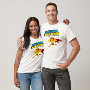 Camiseta Dia da raça de maratona de Wisconsin