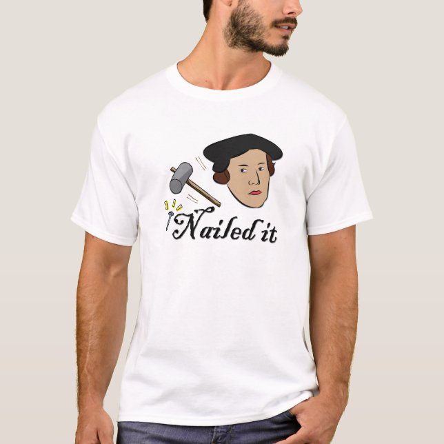 Camiseta Dia da Reforma Martin Luther Christian Gift Engraç (Frente)