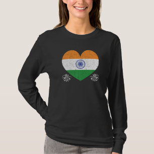 Camiseta Dia da República da Índia Bandeira Hindustani da Í