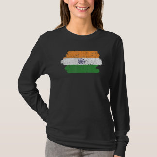 Camiseta Dia da República da Índia Bandeira Hindustani Índi