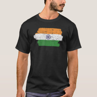 Camiseta Dia da República da Índia Hindustani Bandeira Indi
