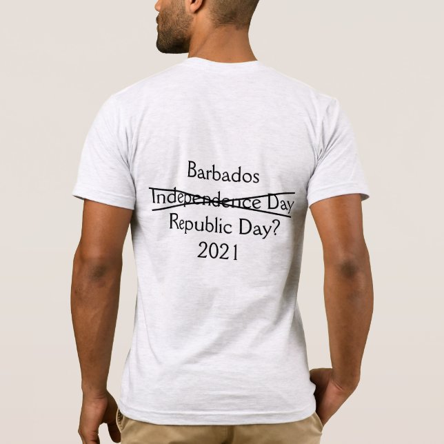 Camiseta Dia da República de Barbados? T-Shirt 2021 (Verso)