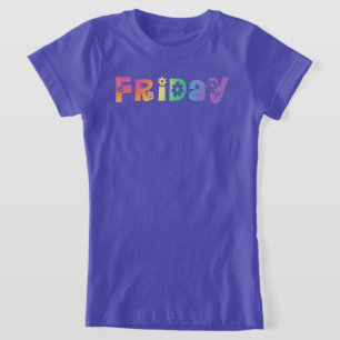 Camiseta Dia da Semana Bonito Sexta-Feira