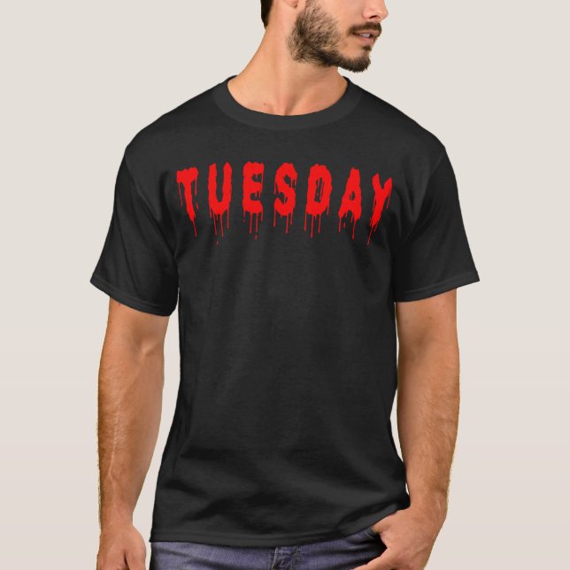 Camiseta Dia da Semana Fácil Feira de Halloween (Frente)