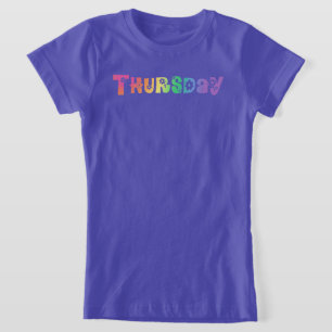 Camiseta Dia Da Semana Na Quinta-Feira