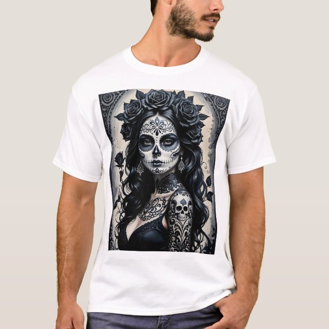 Camiseta Dia da Teia do Crânio do Açúcar Morto (Frente)
