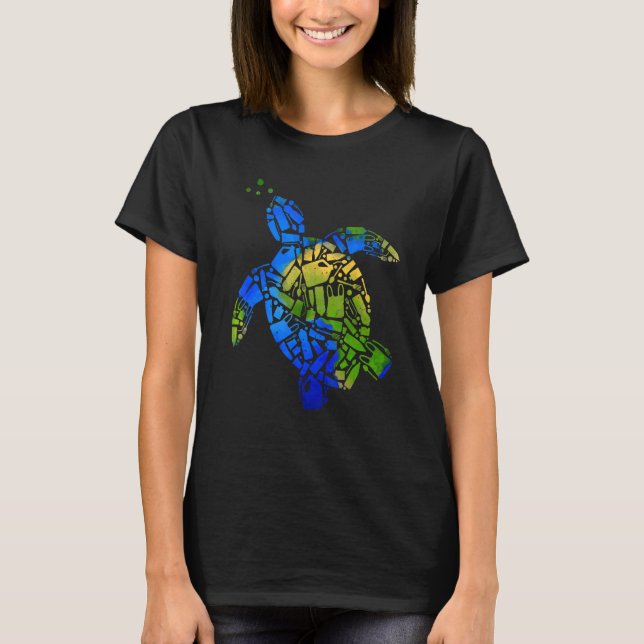 Camiseta Dia da Terra 2022 Restaurar o Mar de Tartaruga da  (Frente)