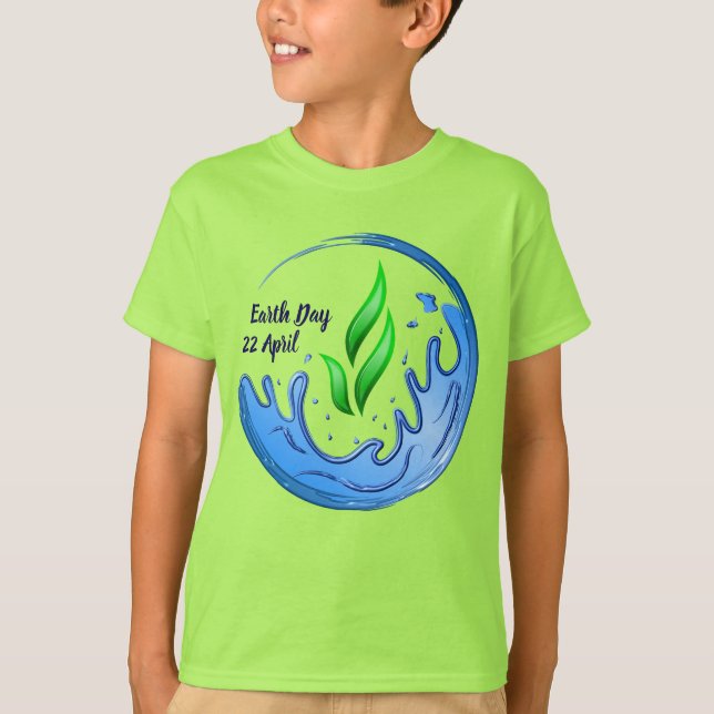 Camiseta Dia da Terra 2025 Nosso Poder Nosso Planeta Crest (Frente)