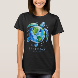 Camiseta Dia da Terra 2025 Restaurar a Tartaruga do Mar Ter