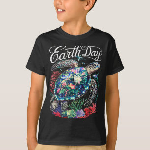 Camiseta Dia da Terra 2025 tartaruga marinha restaura terra