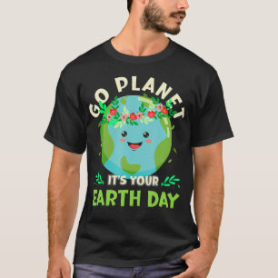 Camiseta Dia da Terra 2026 Restaurar a Terra Planetcute Nat