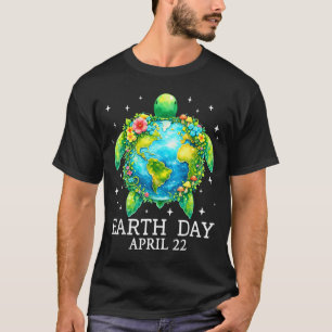 Camiseta Dia da Terra 22 de abril tartaruga marinha salve o