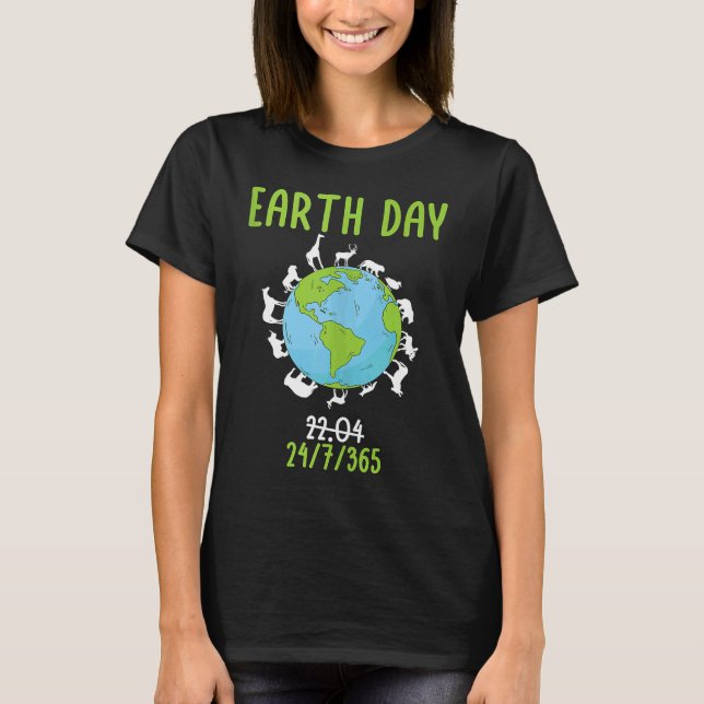 Camiseta Dia da Terra Ambiente Dia da Terra Dia Todos os Di (Frente)