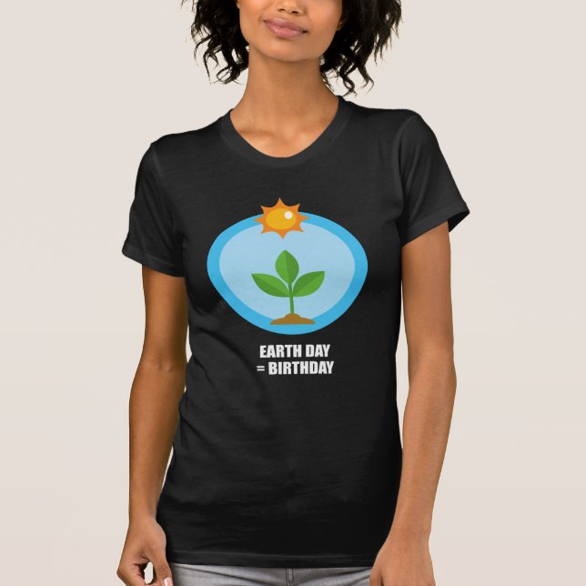 Camiseta Dia da Terra = aniversário (Frente)