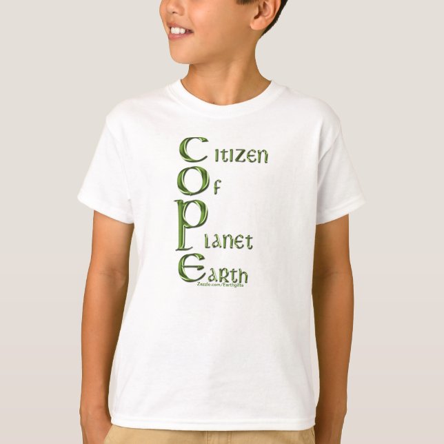 Camiseta DIA DA TERRA Cidadão do Planeta Terra COPE Eco (Frente)