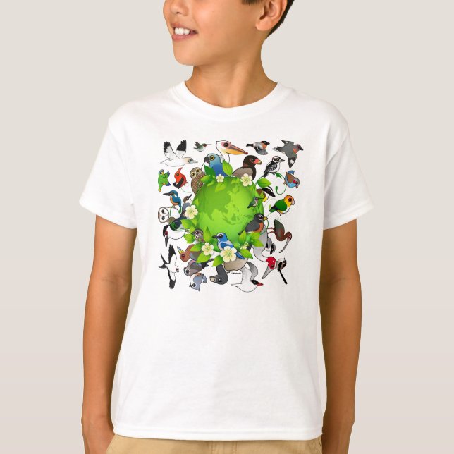 Camiseta Dia da Terra de Birdorable (Frente)