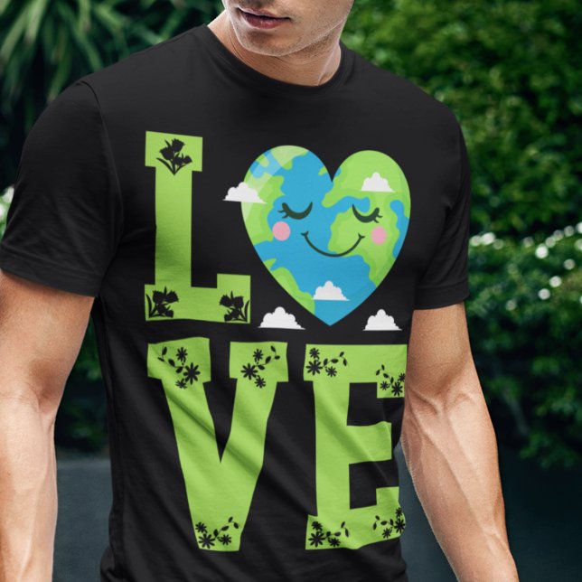Camiseta Dia da Terra do Amor (Criador carregado)