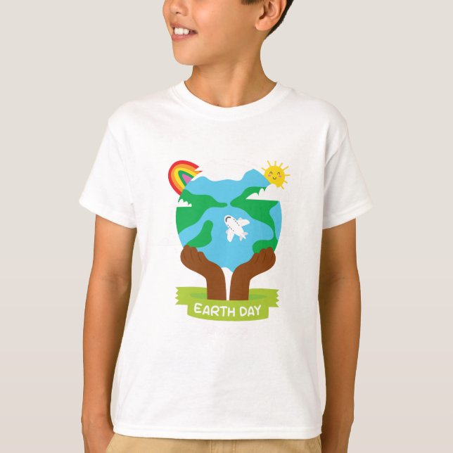 Camiseta Dia da Terra do Arco-íris africano (Frente)