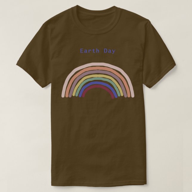 Camiseta Dia da Terra do Arco-Íris Equilibrado (Frente do Design)