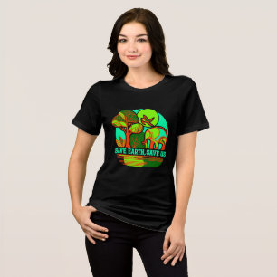 Camiseta Dia da Terra Elefante Salve a Terra Salve