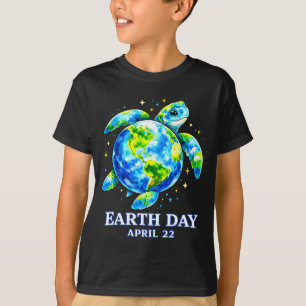 Camiseta Dia da terra engraçado 2026 salve a terra tartarug