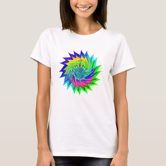 Camiseta Dia da Terra ~ Explosão Solar (Frente)