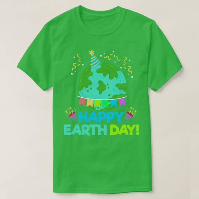 Camiseta Dia da Terra Feliz Terra 1 (Frente do Design)