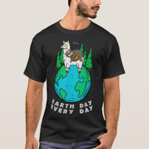 Camiseta Dia Da Terra Lenta No Llama Cute Alpaca Men