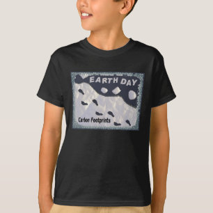 Camiseta Dia da Terra - Pegadas de Carbono