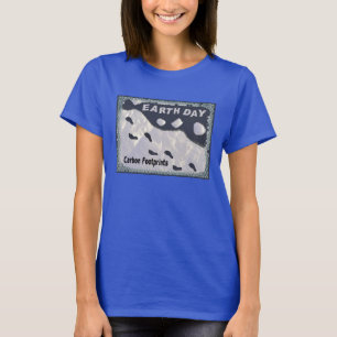 Camiseta Dia da Terra - Pegadas de Carbono