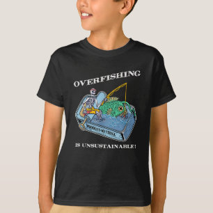 Camiseta Dia da Terra Pesca Insustentável Salve o Planeta E