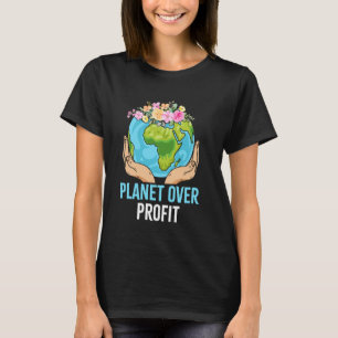 Camiseta Dia da Terra - Planeta acima do Lucro