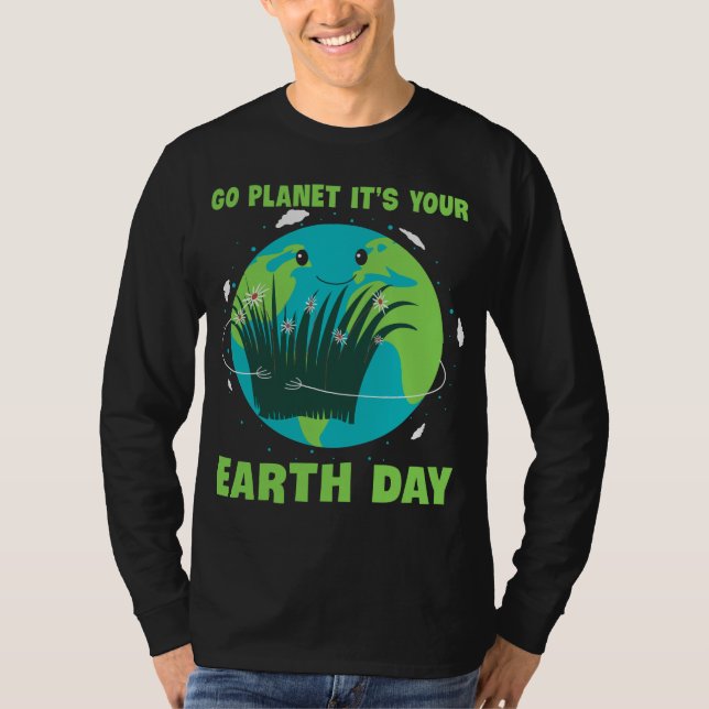 Camiseta Dia da Terra: Planeta Ir É o Dia da Terra (Frente)