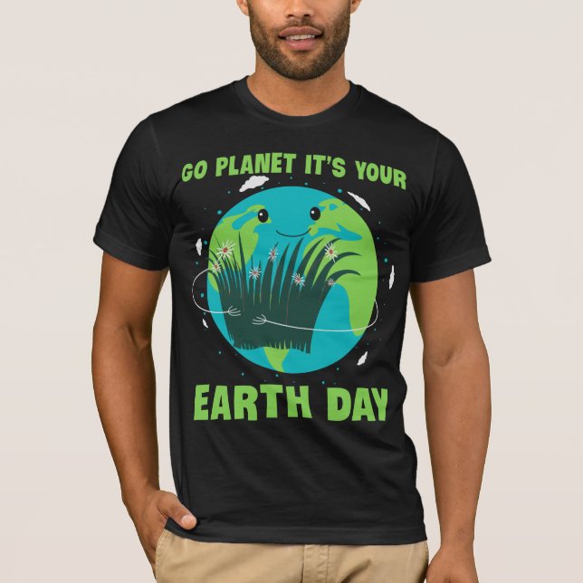 Camiseta Dia da Terra: Planeta Ir É o Dia da Terra (Frente)