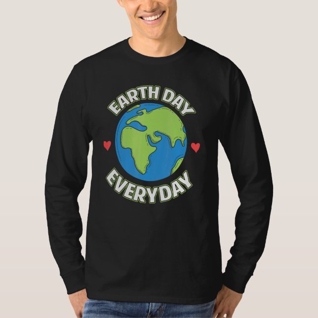 Camiseta Dia da Terra Planeta Terra Todos os dias Aniversár (Frente)