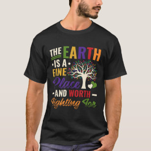 Camiseta Dia da Terra Proteção Ambiental Pare a Guerra Glob
