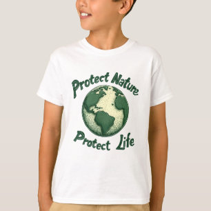 Camiseta Dia da Terra Retroativa - Proteger a Natureza, Pro