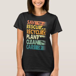 Camiseta Dia da Terra Salvar Abelhas Salvando Animais Recic