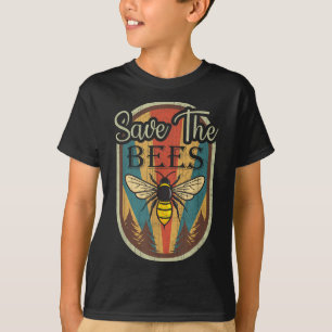Camiseta Dia da Terra Salve As Abelhas Gráfico Retroativo D