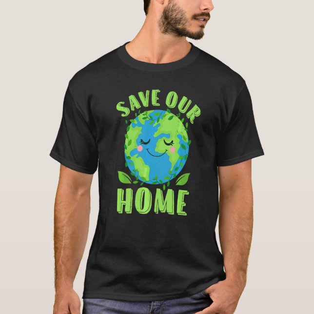 Camiseta Dia da Terra Salve Nossa Presente De Conservação D (Frente)