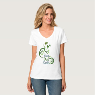 Camiseta Dia da Terra, salve nossa terra, terra do amor, no