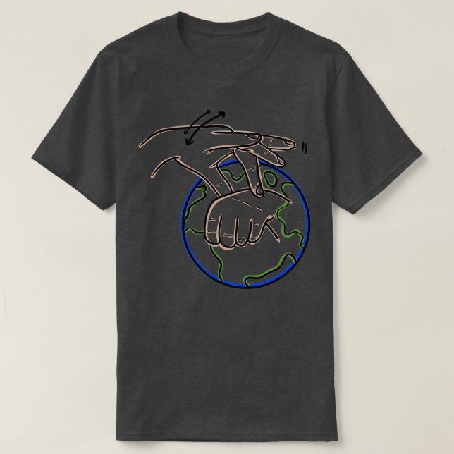 Camiseta Dia da Terra Surda (Frente do Design)