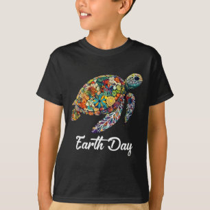 Camiseta Dia da Terra Tartaruga Marinha Salve a Terra Homen