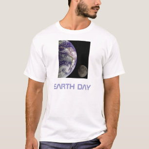 Camiseta Dia da Terra - Terra e lua