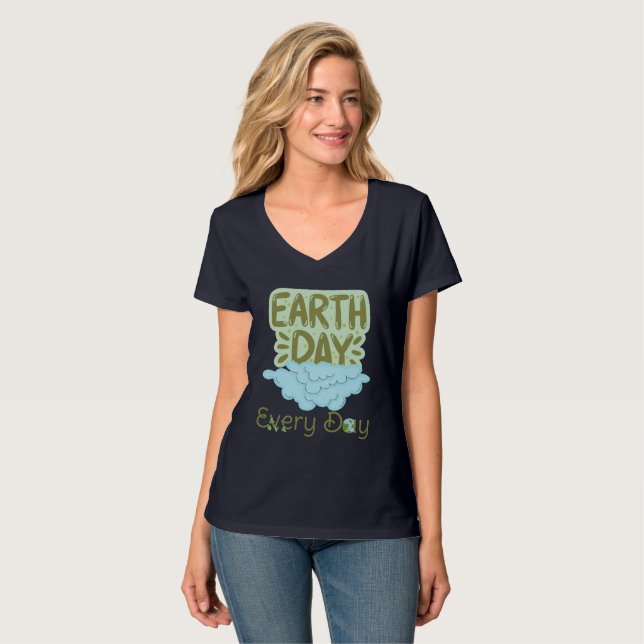 Camiseta Dia da Terra todos os dias, amem a Terra, salvem a (Frente Completa)